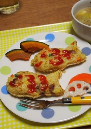 ミニたい焼き型で♪オトトオムライス♪-レシピのメイン写真