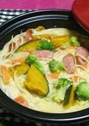 タジン鍋でクリームパスタ☆彡-レシピのメイン写真