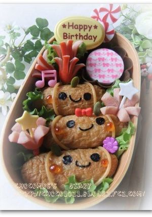 ハロウィン⭐ジャックオーランタン稲荷弁当-レシピのメイン写真