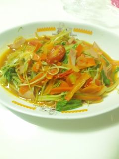 水菜とトマト☆マヨ醤油炒め-レシピのメイン写真