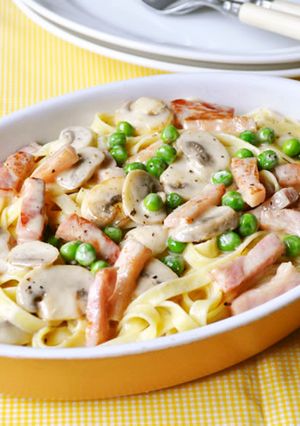 きのこ入りクリームパスタ-レシピのメイン写真