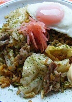 たっぷりキャベツのお好み焼きチャーハン-レシピのメイン写真