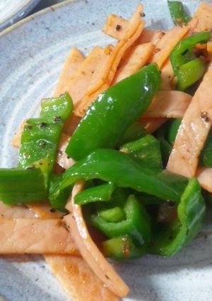 ハムとピーマンの醤油炒め-レシピのメイン写真