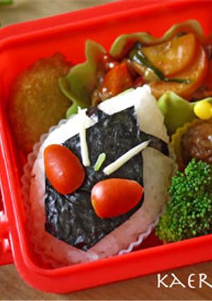 簡単♪仮面ライダーフォーゼおにぎり-レシピのメイン写真