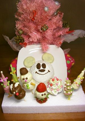 ✿クリスマスケーキ✿ミッキー雪だるま✿-レシピのメイン写真