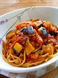 ナスのトマトソースパスタ-レシピのメイン写真
