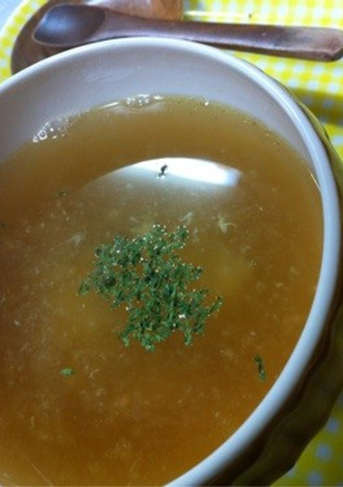 玉ねぎと生姜のぽかぽか卵スープ-レシピのメイン写真