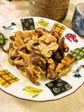 椎茸の酒かす味噌しょう油和え