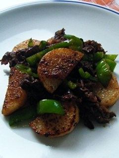長芋と牛肉のオイスターソース炒め-レシピのメイン写真