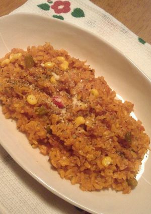野菜ジュースで簡単！炊飯器でピラフ-レシピのメイン写真