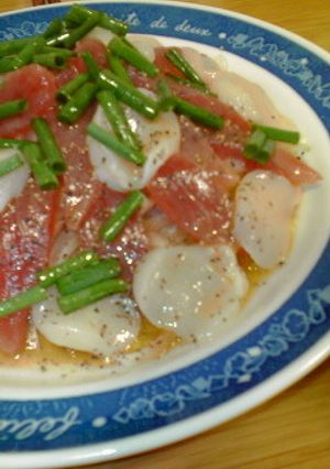 マグロとホタテのカルパッチョ-レシピのメイン写真