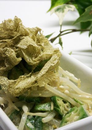 もやし＆おくらの『がごめ昆布とろろ昆布』-レシピのメイン写真
