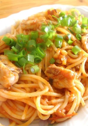 アジのガーリック和えトマトパスタ-レシピのメイン写真