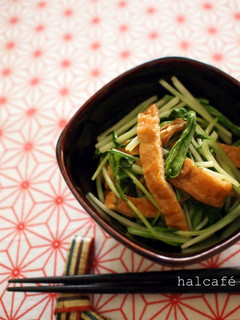 2分でできる♪水菜と油揚げの即席煮びたし-レシピのメイン写真
