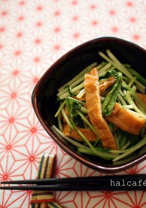 2分でできる♪水菜と油揚げの即席煮びたし-レシピのメイン写真