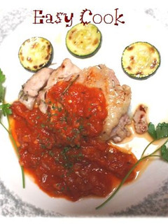 鶏肉のハーブソテー*トマトソース添え-レシピのメイン写真