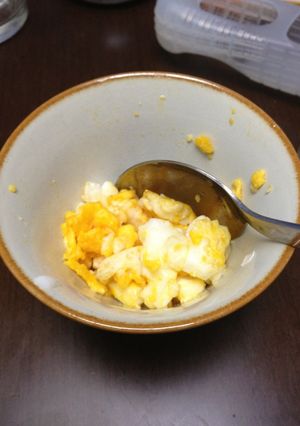 ゆで卵からの卵焼きからの炒り卵-レシピのメイン写真