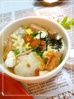 ポークビッツの和風パスタスープ-レシピのメイン写真