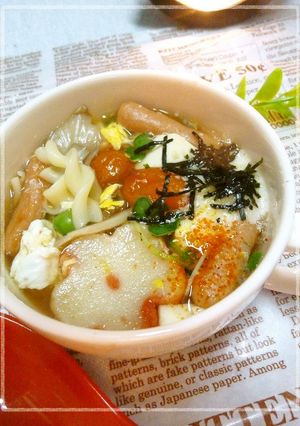 ポークビッツの和風パスタスープ-レシピのメイン写真