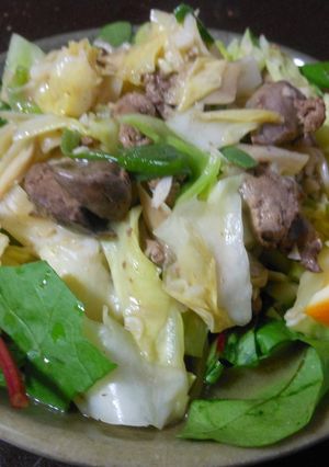 絶品、鳥レバーとどっさり野菜パスタ。-レシピのメイン写真