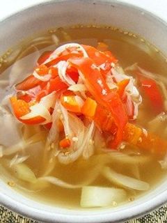 赤ピーマンのピリ辛中華スープ-レシピのメイン写真