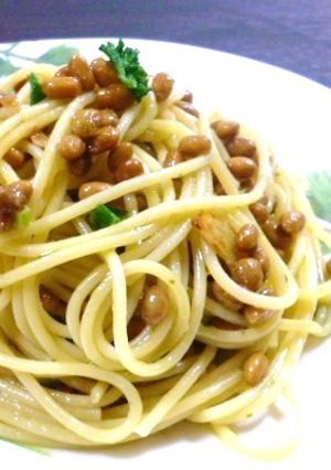 和風じゃない！　バジル納豆パスタっ♪-レシピのメイン写真