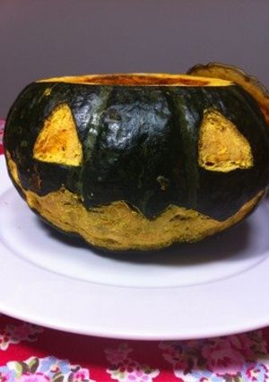 ハロウィンに☆丸ごとかぼちゃグラタン-レシピのメイン写真
