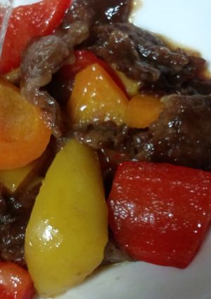 パプリカと牛肉の甘辛ダレ炒め-レシピのメイン写真