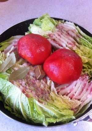 温まる♡重ね白菜トマト鍋スープ♫-レシピのメイン写真