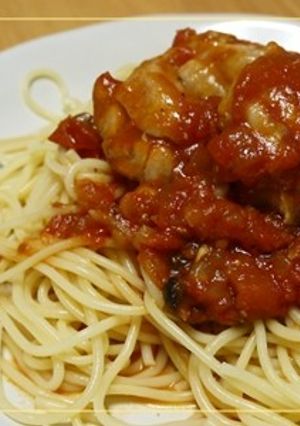 チキンのトマトソースパスタ-レシピのメイン写真