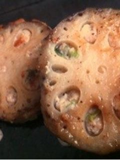 ★蓮根の挟み焼き餃子ハンバーグ★-レシピのメイン写真