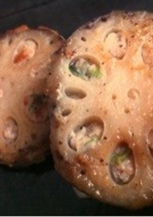 ★蓮根の挟み焼き餃子ハンバーグ★-レシピのメイン写真