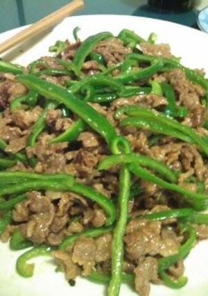 ピーマンと牛肉の炒め物-レシピのメイン写真