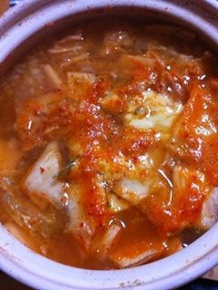 湯豆腐のだし汁でキムチのチーズリゾット-レシピのメイン写真