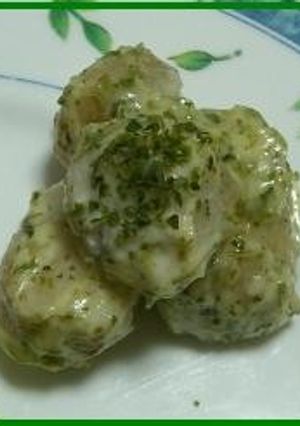 里芋のマヨネーズ和えに、味噌と青のりを！-レシピのメイン写真
