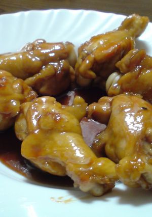 【簡単絶品】鳥手羽元の照り焼き 黒酢風-レシピのメイン写真