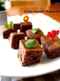 ルクエ♪HM使用しっとりチョコ蒸しケーキ-レシピのメイン写真