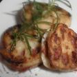 蓮根のコンビーフ挟み焼き
