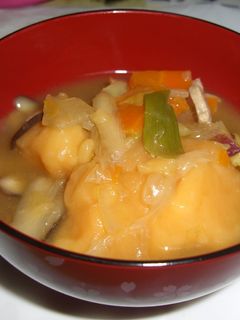 野菜ジュースdeあったかすいとん-レシピのメイン写真
