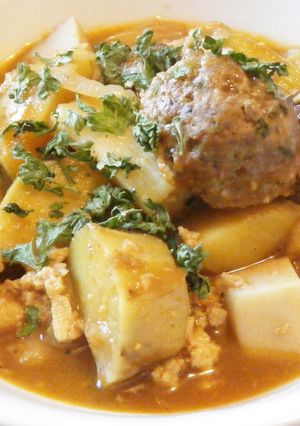 余熱調理で栄養満点の肉団子根菜豆腐カレー-レシピのメイン写真