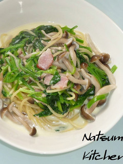 ほうれんそうときのこのクリームパスタ✿-レシピのメイン写真