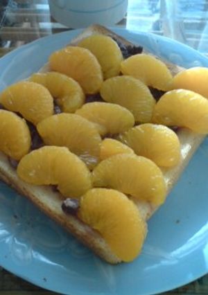 簡単☆みかん缶を使ってあんこトースト-レシピのメイン写真