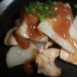 鶏肉と長芋の梅肉ソースがけ