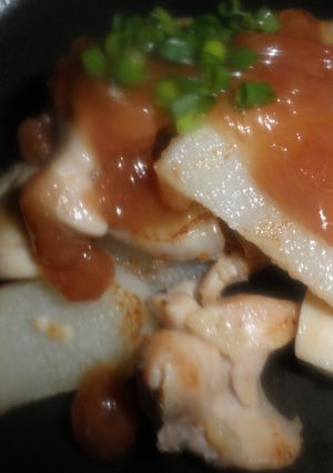 鶏肉と長芋の梅肉ソースがけ-レシピのメイン写真