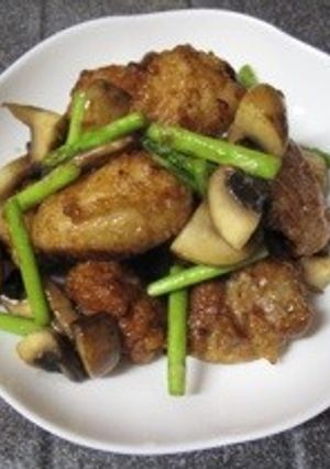 ごはんにピッタリ！鶏唐揚と野菜の中華炒め-レシピのメイン写真