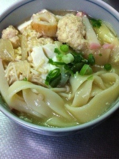 ふわふわ手ごねつくね入り ほうとう-レシピのメイン写真