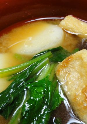 朝の一杯に！里芋と小松菜のお味噌汁-レシピのメイン写真