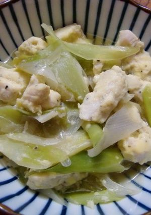 白ネギと鳥むね肉の煮込み-レシピのメイン写真