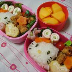 簡単！キティのキャラ弁当♪-レシピのメイン写真