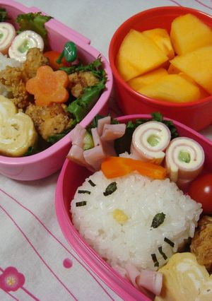 簡単！キティのキャラ弁当♪-レシピのメイン写真